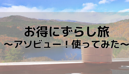 クーポン使ってずらし旅【体験予約サイトアソビュー使った感想】　